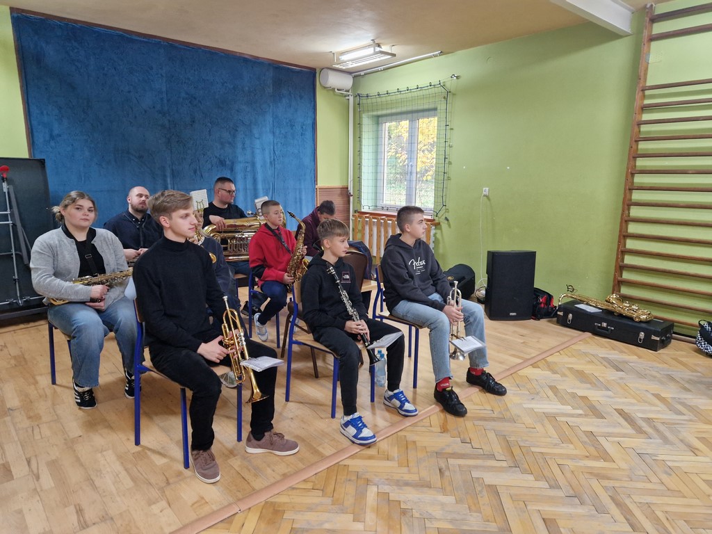 Spotkanie z przedstawicielami orkiestry dętej z Piwnicznej-Zdroju